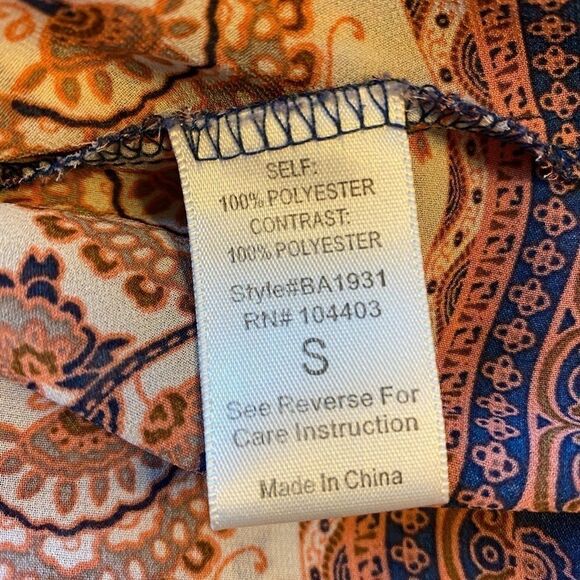 ❤️Blu Pepper Sheer Blouse size S - Picture 11 of 12